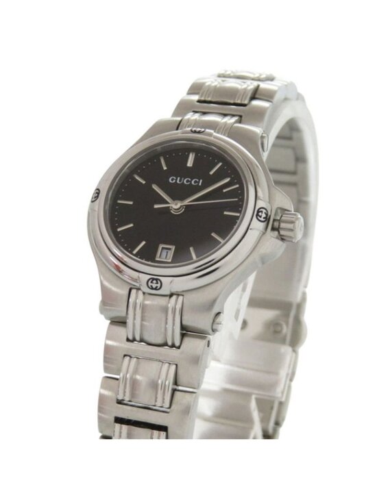 Gucci Black Dial SS Silver Quartz Watch main image 4